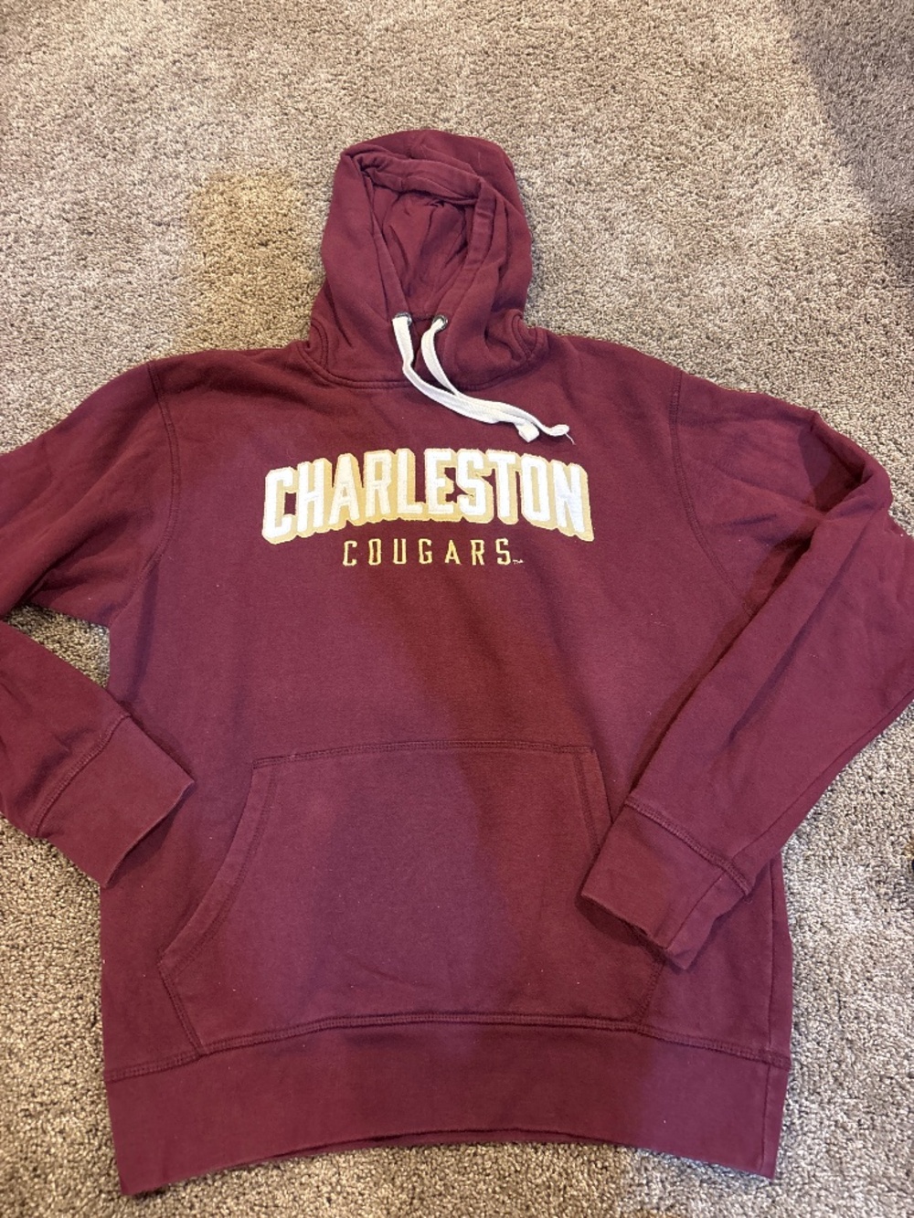 College of Charleston cougars hooded sweatshirt, size M